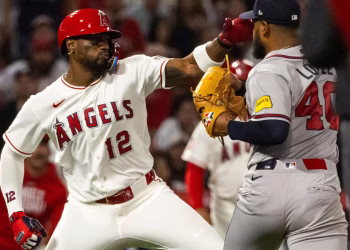 Estalla riña entre el lanzador de los Bravos Reynaldo López y el toletero de los Angelinos Jorge Soler