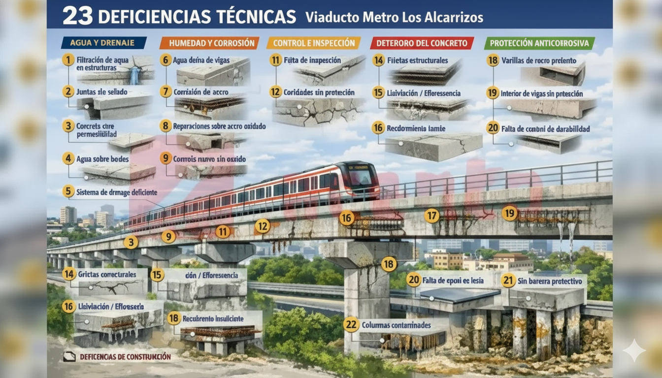 Fallas previas a la inauguración del Metro de Los Alcarrizos cuestionan la transparencia y los controles de calidad