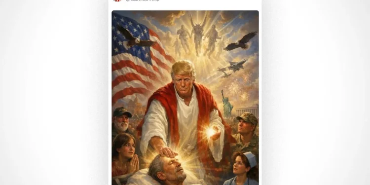 Trump enfrenta una reacción violenta después de publicar una imagen de IA que parece representarlo como Jesús