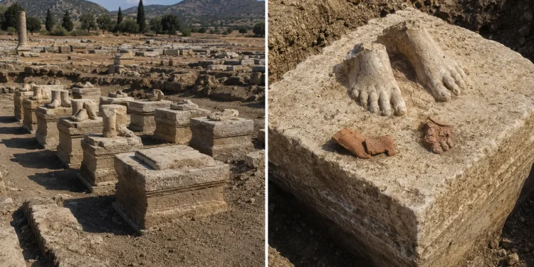 Descubren más de 20 bases de estatuas en el Santuario de Apolo en Chipre