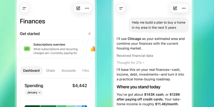 OpenAI ahora quiere que ChatGPT acceda a sus cuentas bancarias
