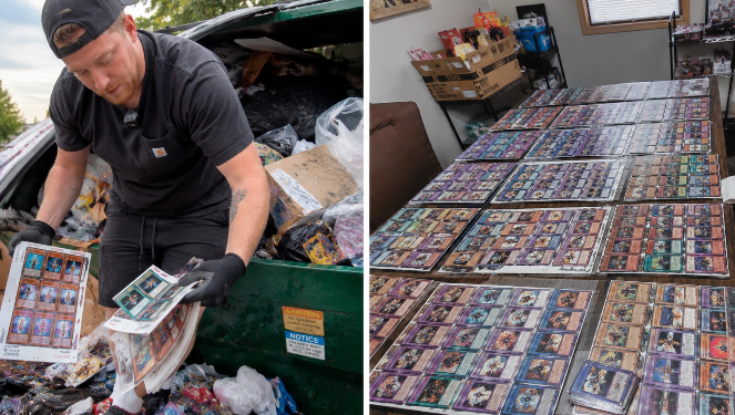 Un texano asegura ganar una fortuna con cartas de Yu-Gi-Oh sacadas de la basura