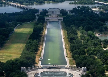 Trump dice que varias personas han sido arrestadas por supuestamente destrozar el Reflecting Pool