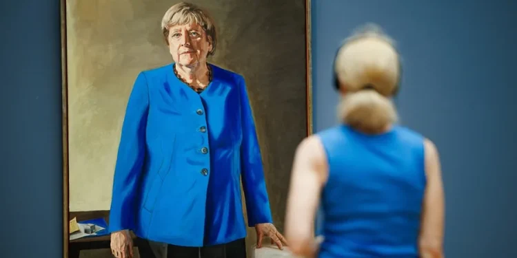 El Museo Bode de Berlín exhibe un retrato de Angela Merkel