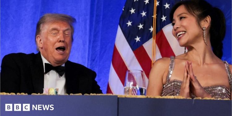 Trump pokes fun at press during White House Correspondents' Dinner Trump pokes fun at press during White House Correspondents' Dinner