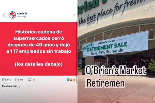 Clarín publicó una noticia del cierre de una cadena de supermercados sin mencionar que es de EEUU Clarín publicó una noticia del cierre de una cadena de supermercados sin mencionar que es de EEUU