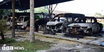 Dozens of co-ordinated arson attacks hit southern Thailand