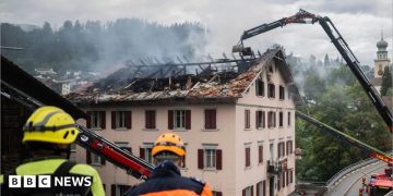 Five missing after fire in Alpine town in Switzerland Five missing after fire in Alpine town in Switzerland