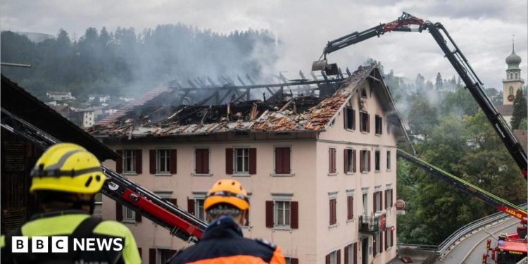 Five missing after fire in Alpine town in Switzerland
