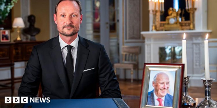 Norway's Haakon remembers 'my dear father' in first speech as king
