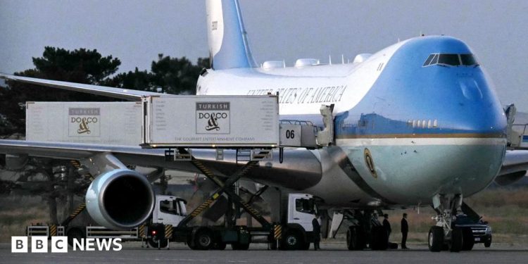 Trump hidden in catering truck in secret plane swap over Iran threat, reports say