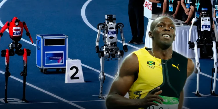 Un robot humanoide chino destrozó el récord mundial de Usain Bolt en los 100 metros