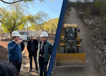 Comenzó la limpieza del basural sobre la Ruta E-64 en La Calera