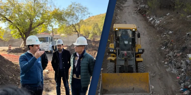 Comenzó la limpieza del basural sobre la Ruta E-64 en La Calera