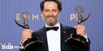 Emmy Awards: Welsh actor Matthew Rhys makes history with double win
