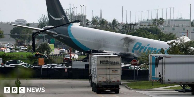 Five dead after Amazon cargo plane crashes at Miami airport Five dead after Amazon cargo plane crashes at Miami airport