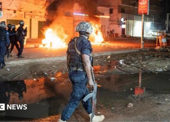 Gambia's President Adama Barrow urges calm after violent blackout protests