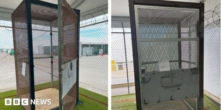 Immigrants held in small outdoor cages at 'Alligator Alcatraz' in Florida, investigators find Immigrants held in small outdoor cages at 'Alligator Alcatraz' in Florida, investigators find